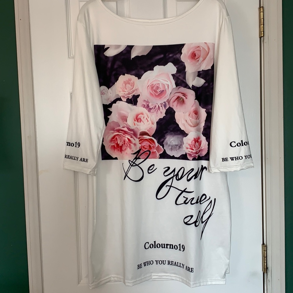 Colourno19 Bodycon Be Your True Self Dress/Tunic